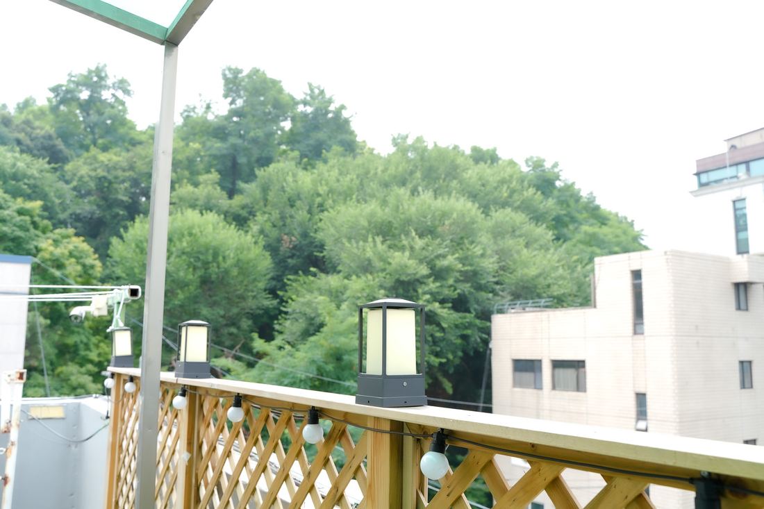 양재역 원룸텔 어퍼하우스 강남 테라스에서 보이는 나무